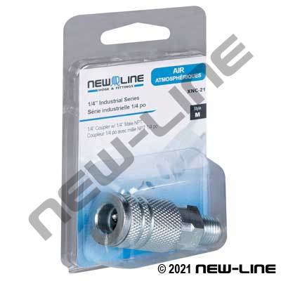 1/4" INDUSTRIAL SERIES COUPLER w/ 1/4" MALE NPT - Kilrich Building Centres