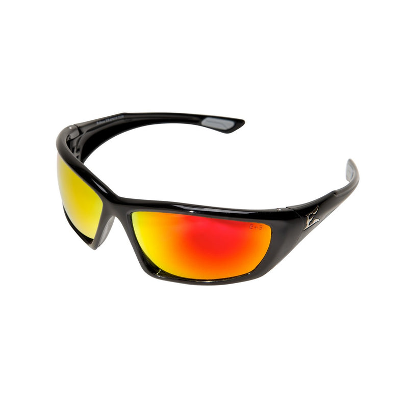 EDGE ROBSON BLACK / AQUA PRECISION RED MIRROR LENS SAFETY GLASSES - Kilrich Building Centres