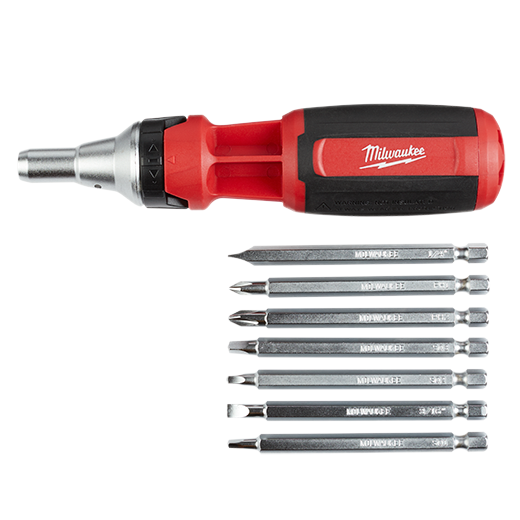 MILWAUKEE 9-IN-1 SQUARE DRIVE RATCHETING MULTI-BIT DRIVER - Kilrich Building Centres