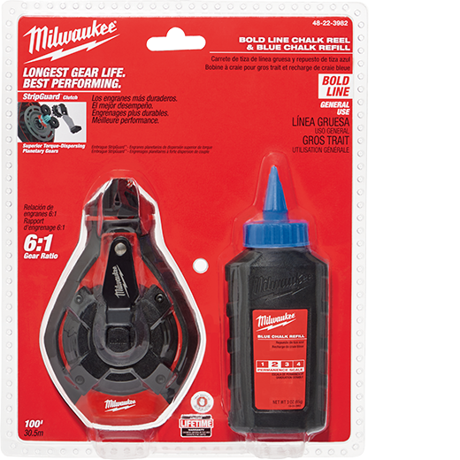 Main 2 - MILWAUKEE 100' BOLD-LINE CHALK REEL - BLUE -