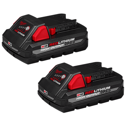 MILWAUKEE M18 REDLITHIUM HIGH OUTPUT CP3.0 BATTERY (2-PACK) - Kilrich Building Centres