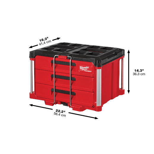 Main 2 - MILWAUKEE PACKOUT 3-DRAWER TOOL BOX -