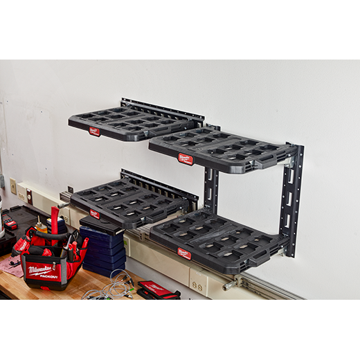 Main 2 - MILWAUKEE VERTICAL E-TRACK FOR PACKOUT RACKING SHELVES (2 PACK) -