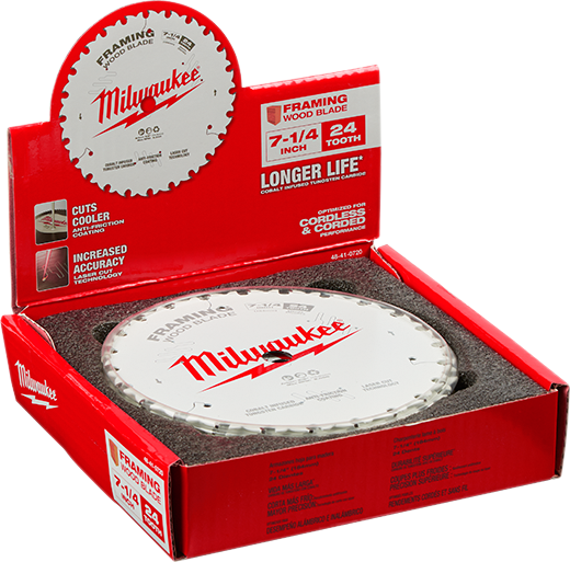 MILWAUKEE 7-1/4" 24-TOOTH FRAMING BLADES (10 PACK) - Kilrich Building Centres