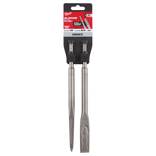 MILWAUKEE SDS-PLUS SLEDGE BULL POINT & FLAT CHISEL (2 PACK) - Kilrich Building Centres
