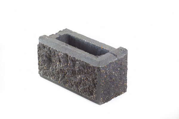 EXPOCRETE AB CLASSIC 6° RETAINING WALL CORNER - CHARCOAL (16" x 8" x 8") - Kilrich Building Centres