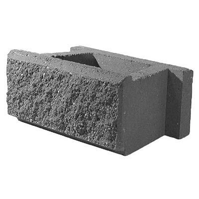 EXPOCRETE AB CLASSIC 6° RETAINING WALL STONE - CHARCOAL (18" x 12" x 8") - Kilrich Building Centres