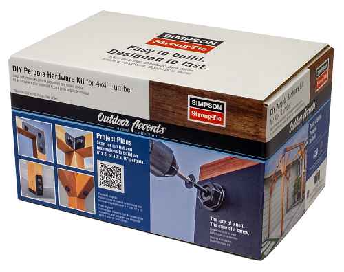 SIMPSON OUTDOOR ACCENTS PERGOLA HARDWARE KIT - POWDER COATED, BLACK - Kilrich Building Centres