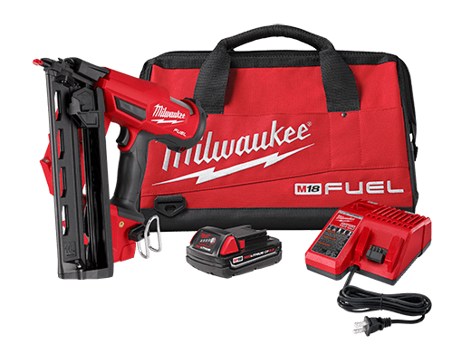 MILWAUKEE M18 FUEL GEN II 16ga ANGLED FINISH NAILER KIT - Kilrich Building Centres