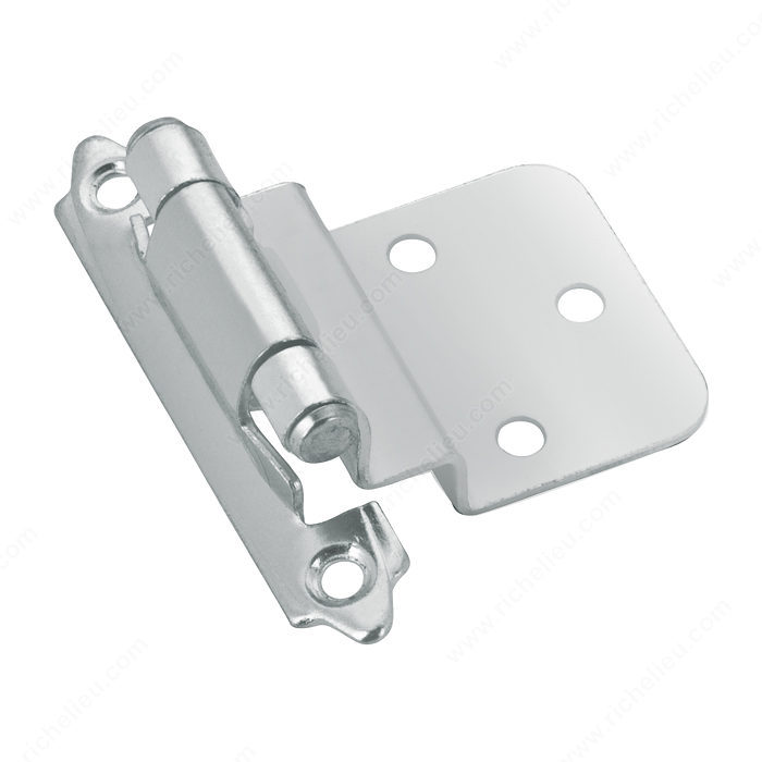 SELF-CLOSING HINGE (3/8" INSET) - BRUSHED NICKEL (2 PACK) - Kilrich Building Centres