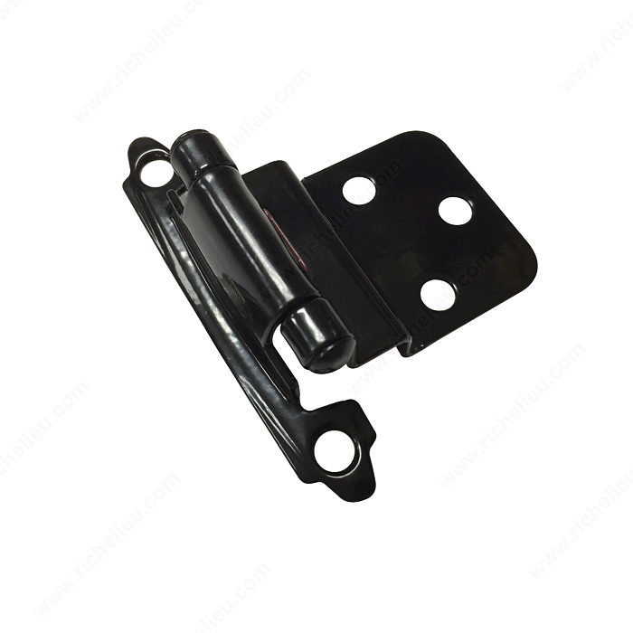 SELF-CLOSING HINGE (3/8" INSET) - FLAT BLACK (2 PACK) - Kilrich Building Centres