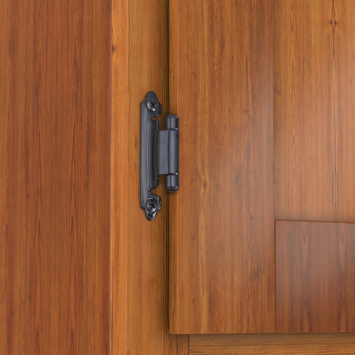 Main 2 - SELF-CLOSING HINGE (3/8" INSET) - FLAT BLACK (2 PACK) -