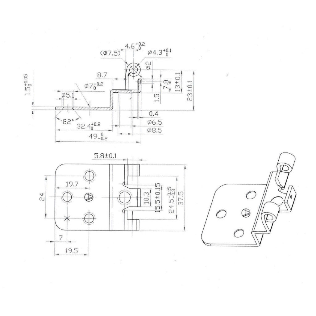 Main 3 - SELF-CLOSING HINGE (3/8" INSET) - FLAT BLACK (2 PACK) -