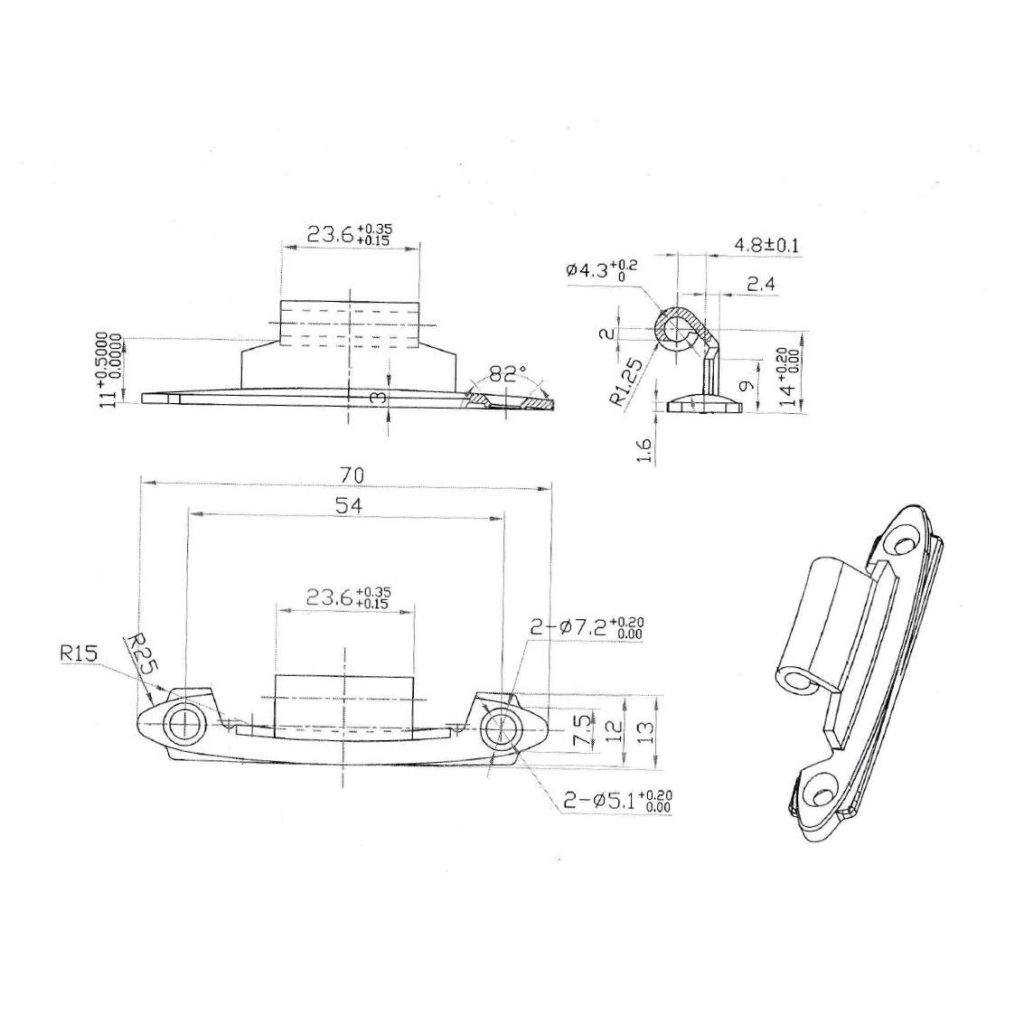 Main 4 - SELF-CLOSING HINGE (3/8" INSET) - FLAT BLACK (2 PACK) -