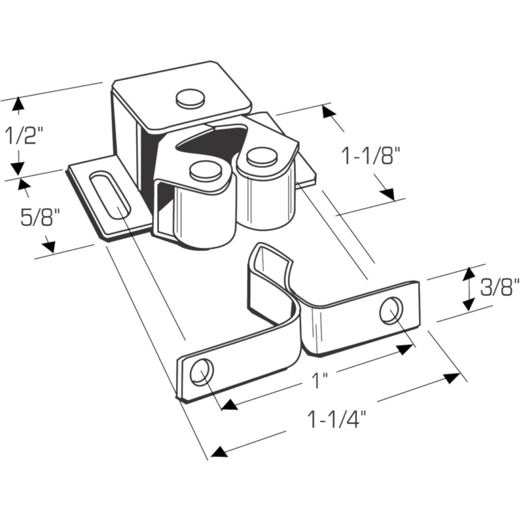 Main 2 - ROLLER CATCHES 1" ZINC -