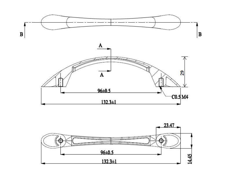 Main 3 - PULL MET 96MM (8/32)MATTE CHROME -