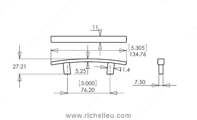 Main 2 - ARCH PULL 3'' BRUSHED OIL RUBBED
BRONZE -