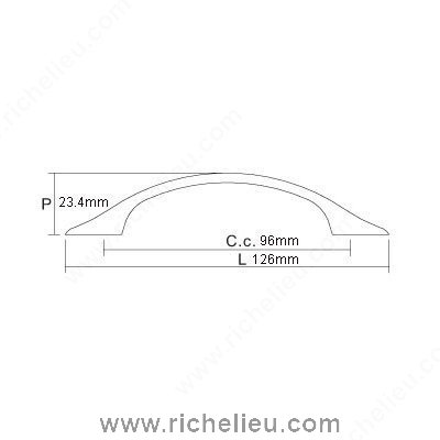 Main 4 - PULL MET.96MM(8/32)BRUSHED
NICKEL -