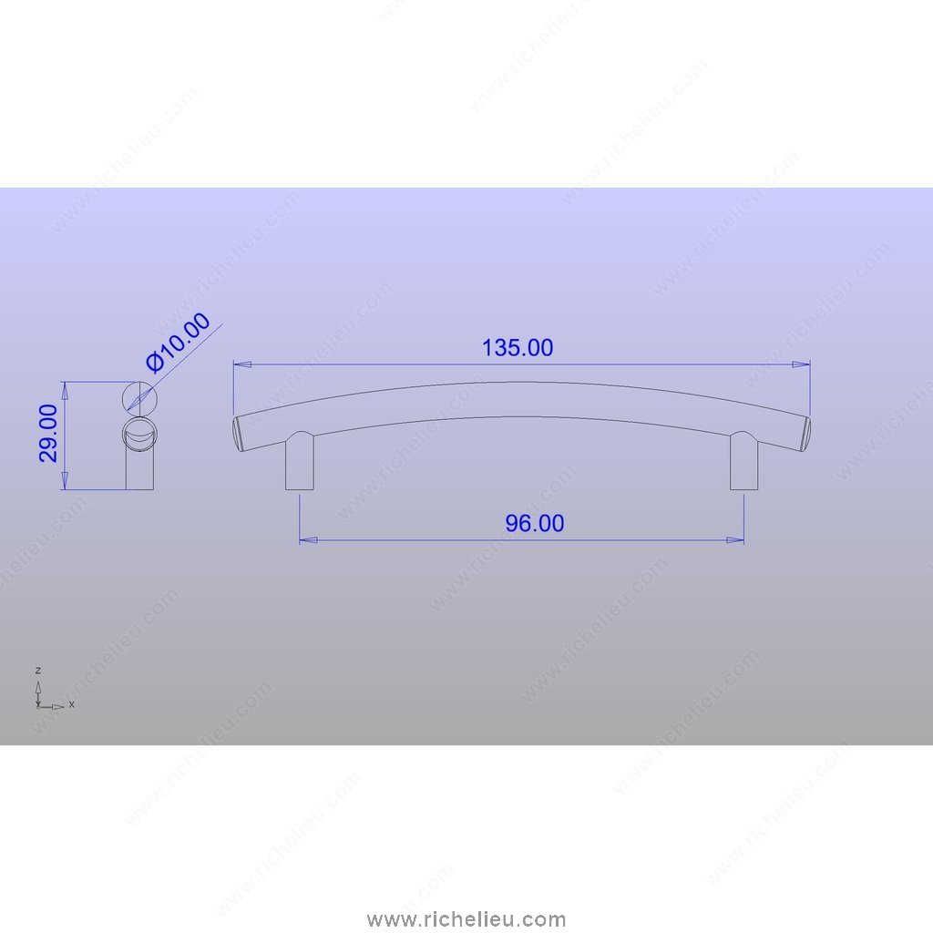 Main 2 - PULL MET.96MM(8/32)MATTE BLACK -