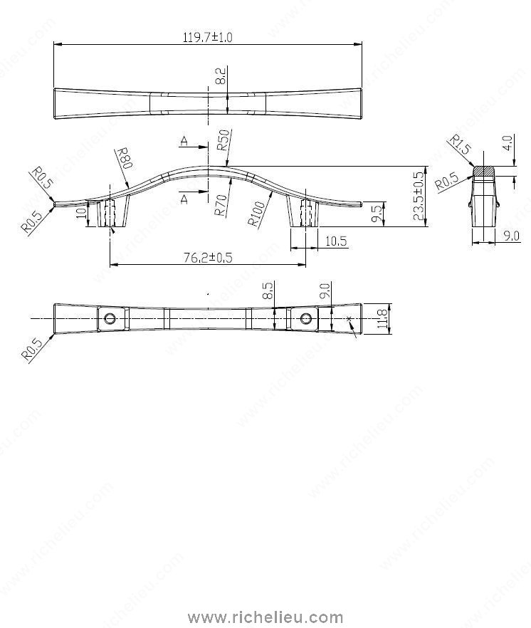 Main 2 - PULL MET.3"(8/32)MATTE BLACK -