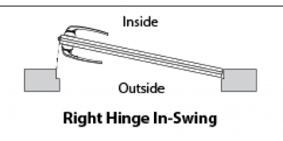 Main 2 - 3'-0" x 6'-8" RH/IS EXTERIOR DOOR PACKAGE c/w 22" x 36" WINDOW CUTOUT & 6-9/16" COMPOSITE JAMB (38-1/2" x 82-1/2" ROUGH OPENING) -