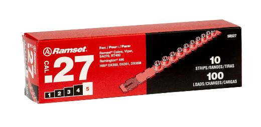 C5RS27 RAMSET 27 cal Red Strip
Loads 100/box - Kilrich Building Centres