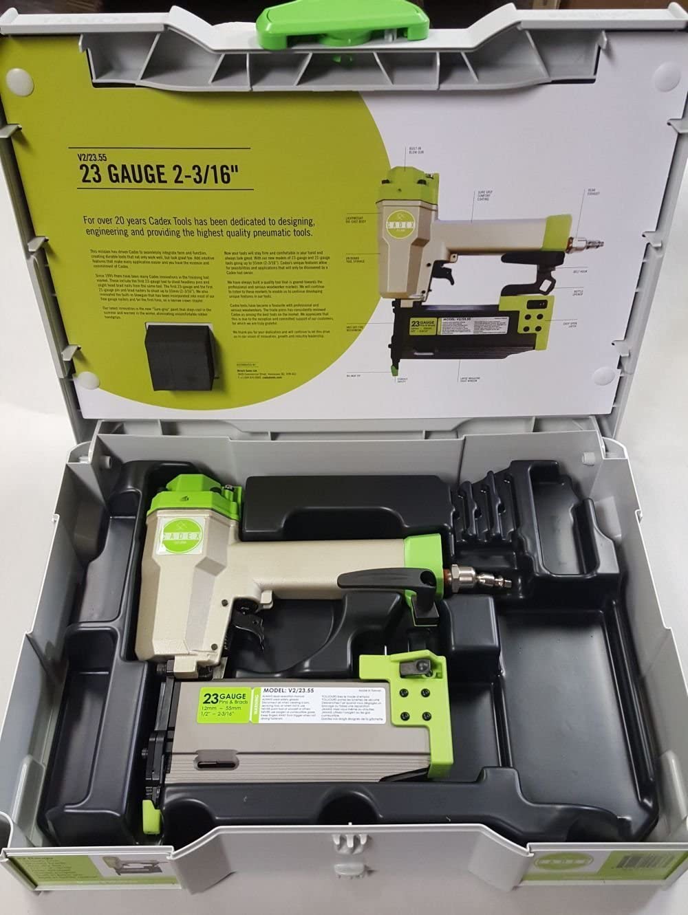 Main 2 - CADEX 1/2" - 2-3/16" 23GA PIN/BRAD NAILER -