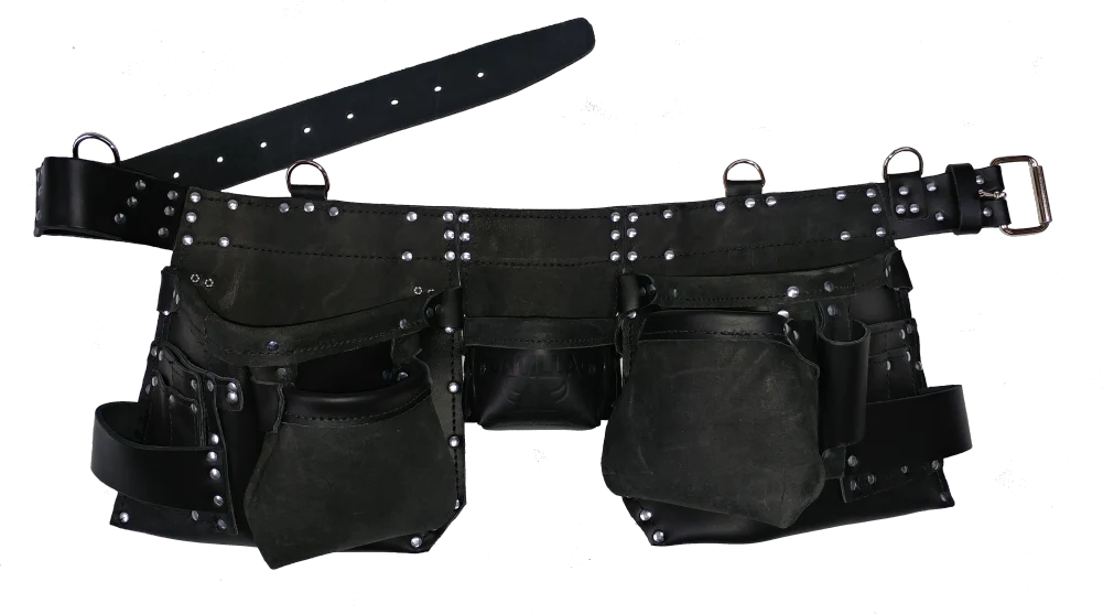 VIKING LEATHER CADILLAC NAIL APRON (BLACK) - Kilrich Building Centres