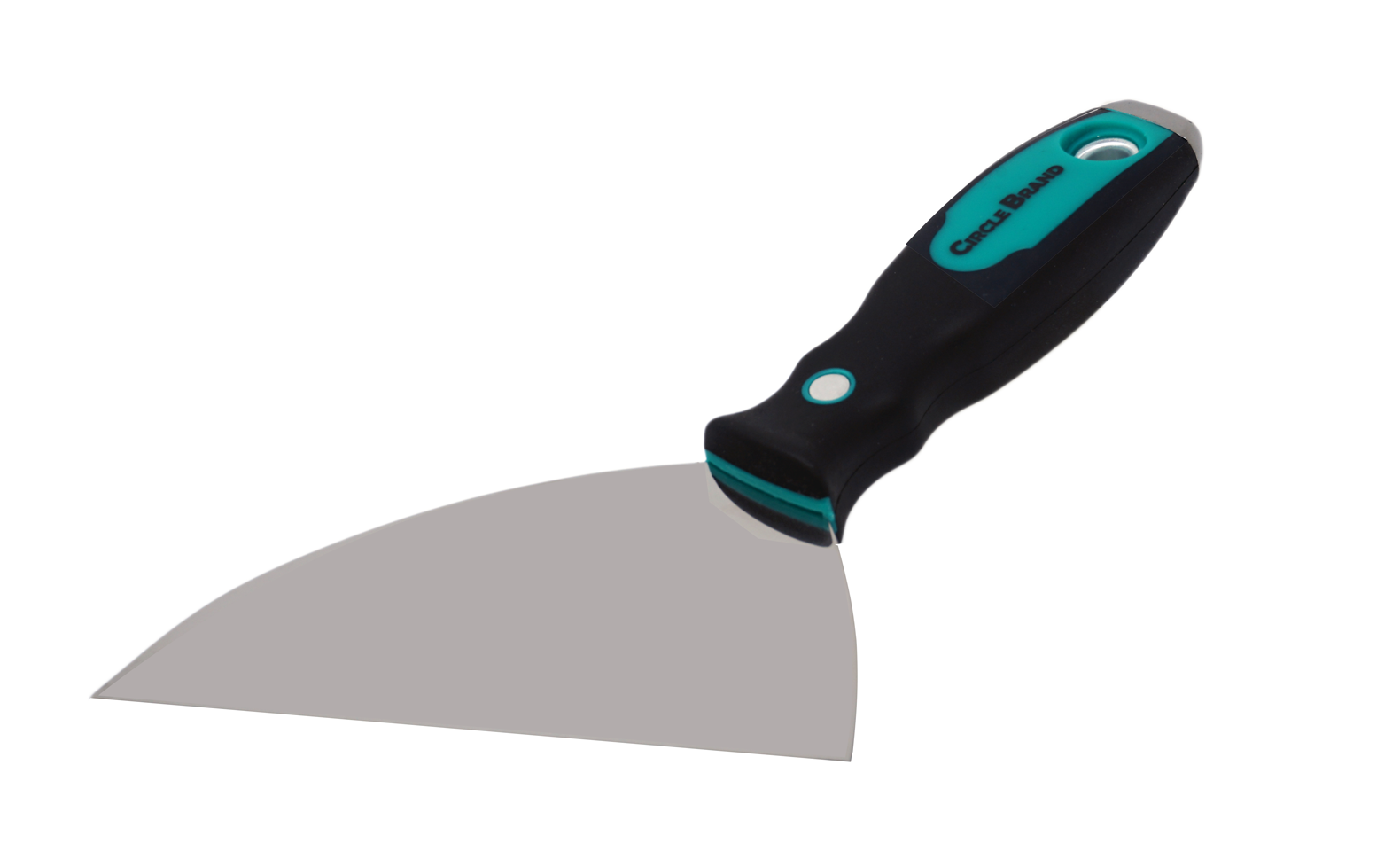 Main 1 - CIRCLE BRAND STAINLESS STEEL HALF-MOON CUT BACK KNIFE w/ DURAGRIP HANDLE (6") -