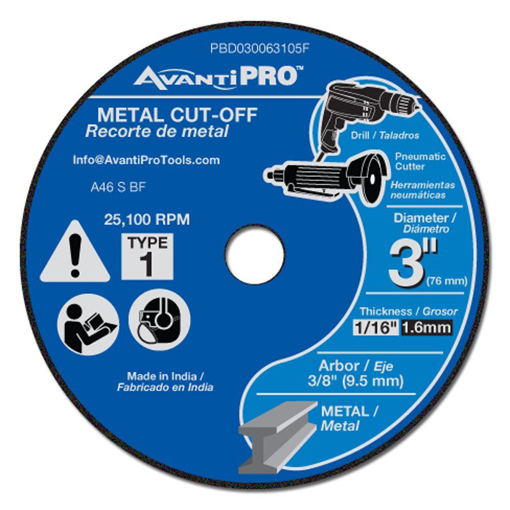 AVANTI-PRO 3" x 1/16" METAL CUT-OFF DISC - Kilrich Building Centres