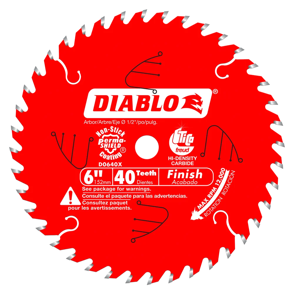 DIABLO 6" 40-TOOTH FINISH CIRCULAR SAW BLADE - Kilrich Building Centres