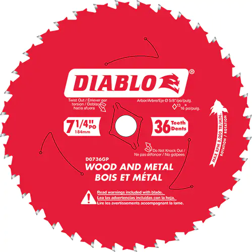 7-1/4" x 36T Wood & Metal Blade
(Bulk) - Kilrich Building Centres