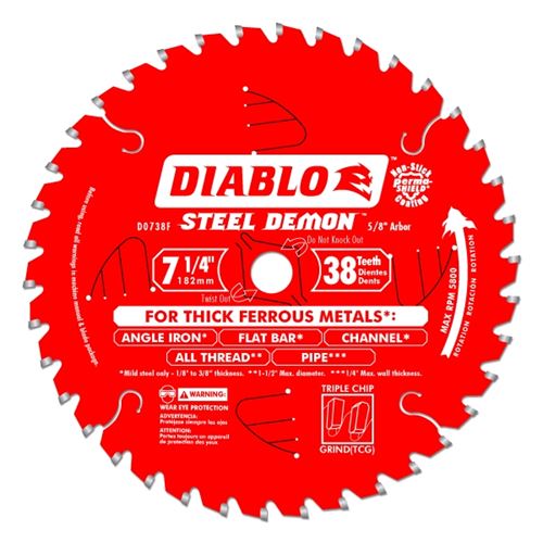 Main 1 - DIABLO 7-1/4" 38-TOOTH FERROUS METAL CIRCULAR SAW BLADE -