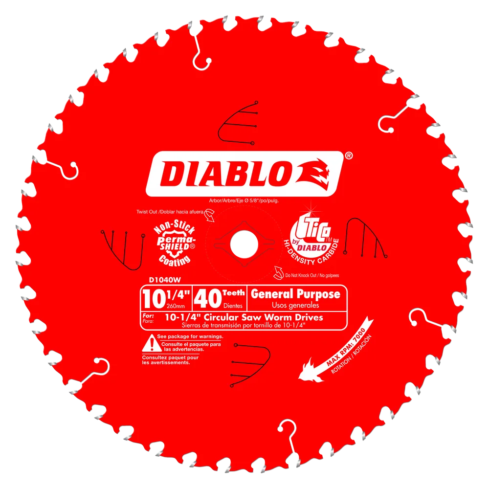 DIABLO 10" 40-TOOTH GENERAL PURPOSE CIRCULAR SAW BLADE - Kilrich Building Centres