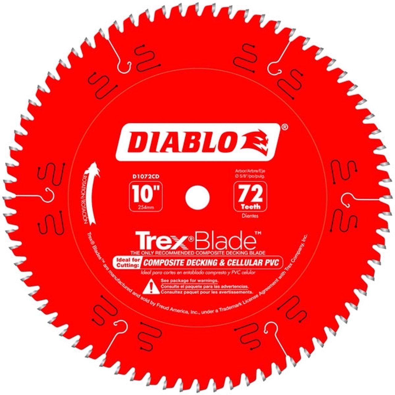 DIABLO 10" 72-TOOTH COMPOSITE DECKING BLADE - Kilrich Building Centres