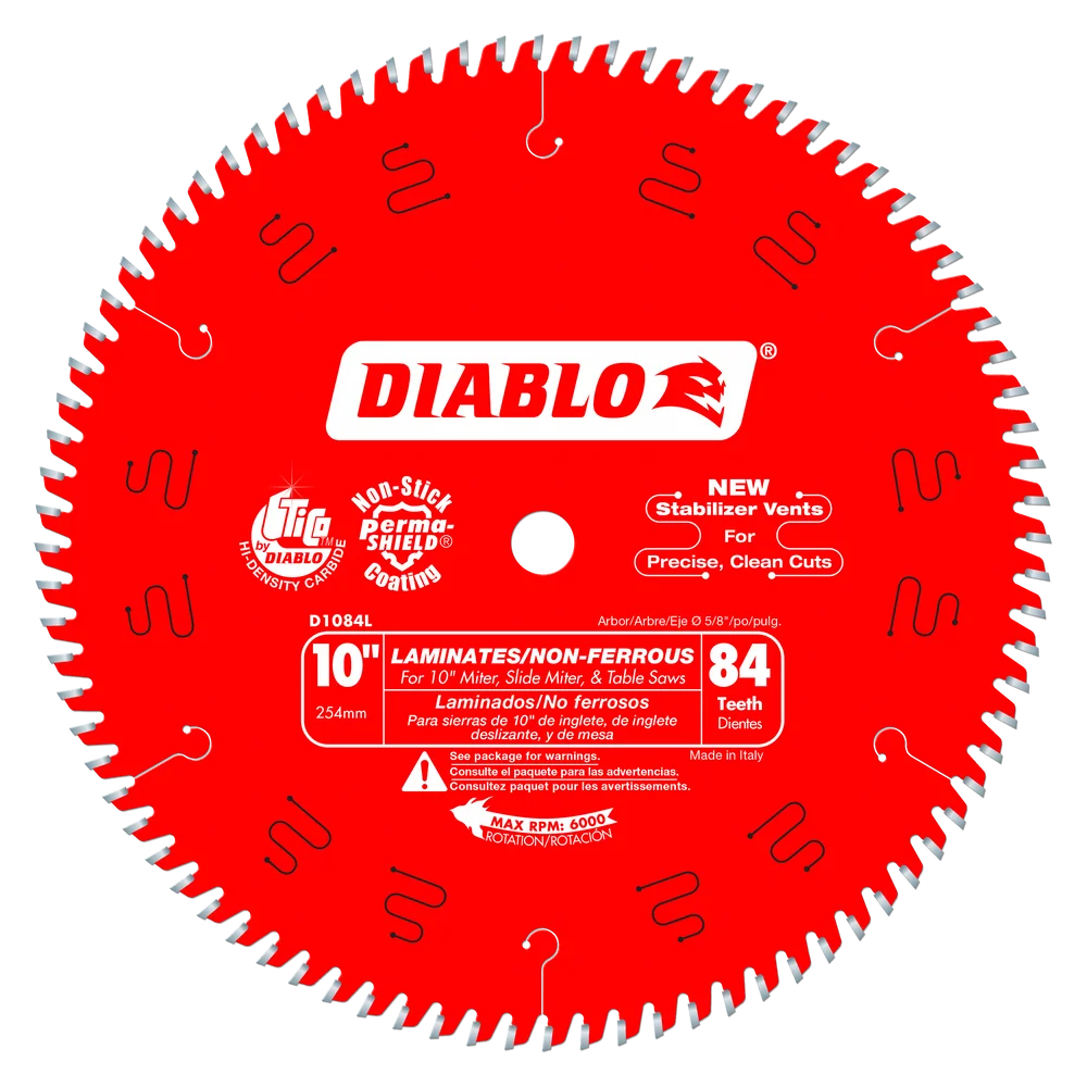 DIABLO 10" 84-TOOTH LAMINATE / NON-FERROUS METAL BLADE - Kilrich Building Centres