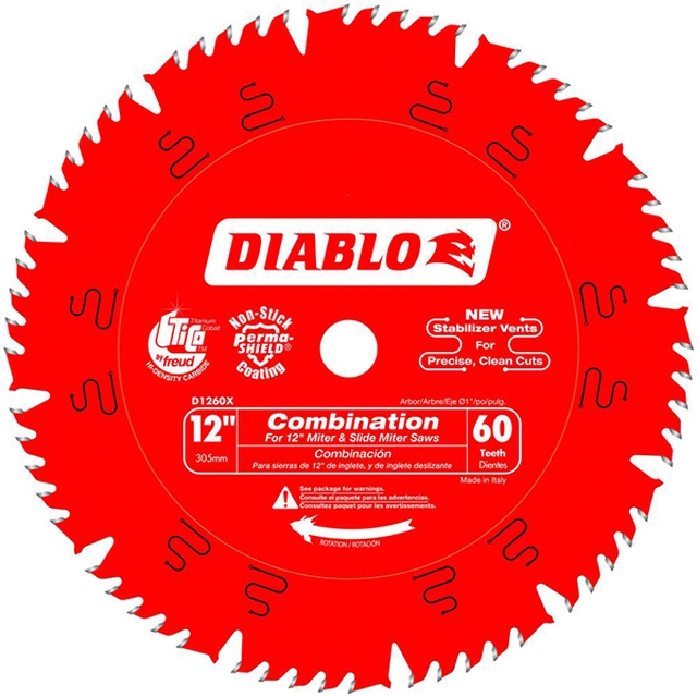DIABLO 12" 60-TOOTH COMBINATION CIRCULAR SAW BLADE - Kilrich Building Centres
