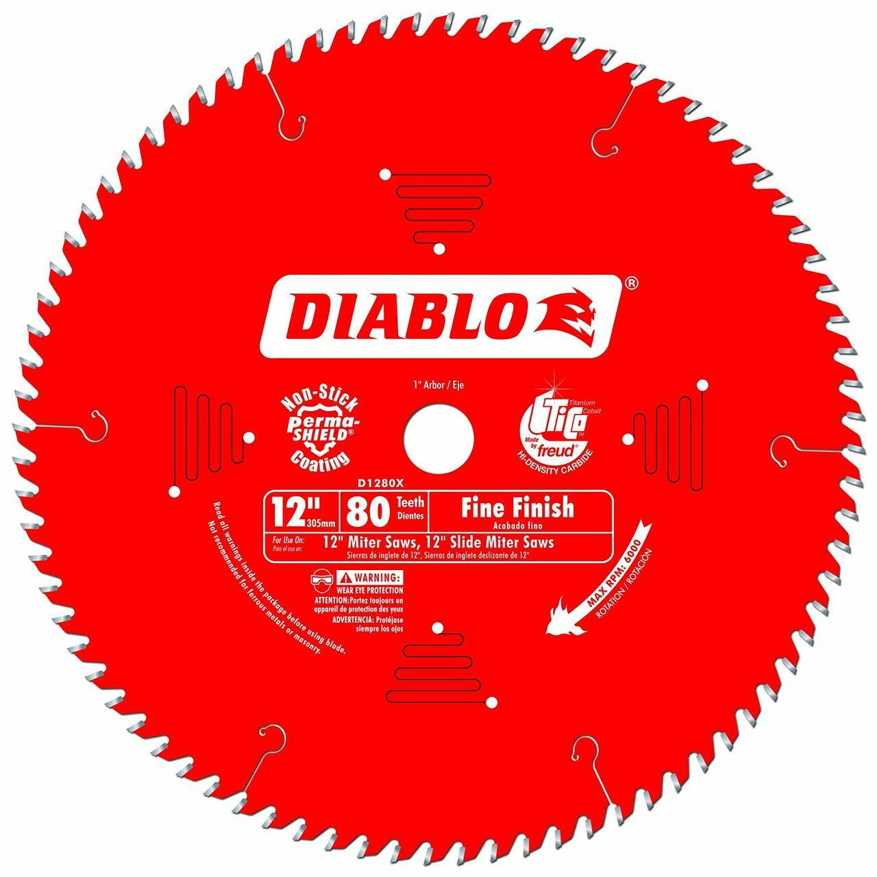 DIABLO 12" 80-TOOTH FINE FINISH CIRCULAR SAW BLADE - Kilrich Building Centres