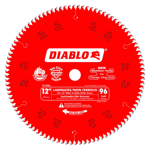 DIABLO 12" 96-TOOTH LAMINATE FLOORING / NON-FERROUS METAL CIRCULAR SAW BLADE - Kilrich Building Centres