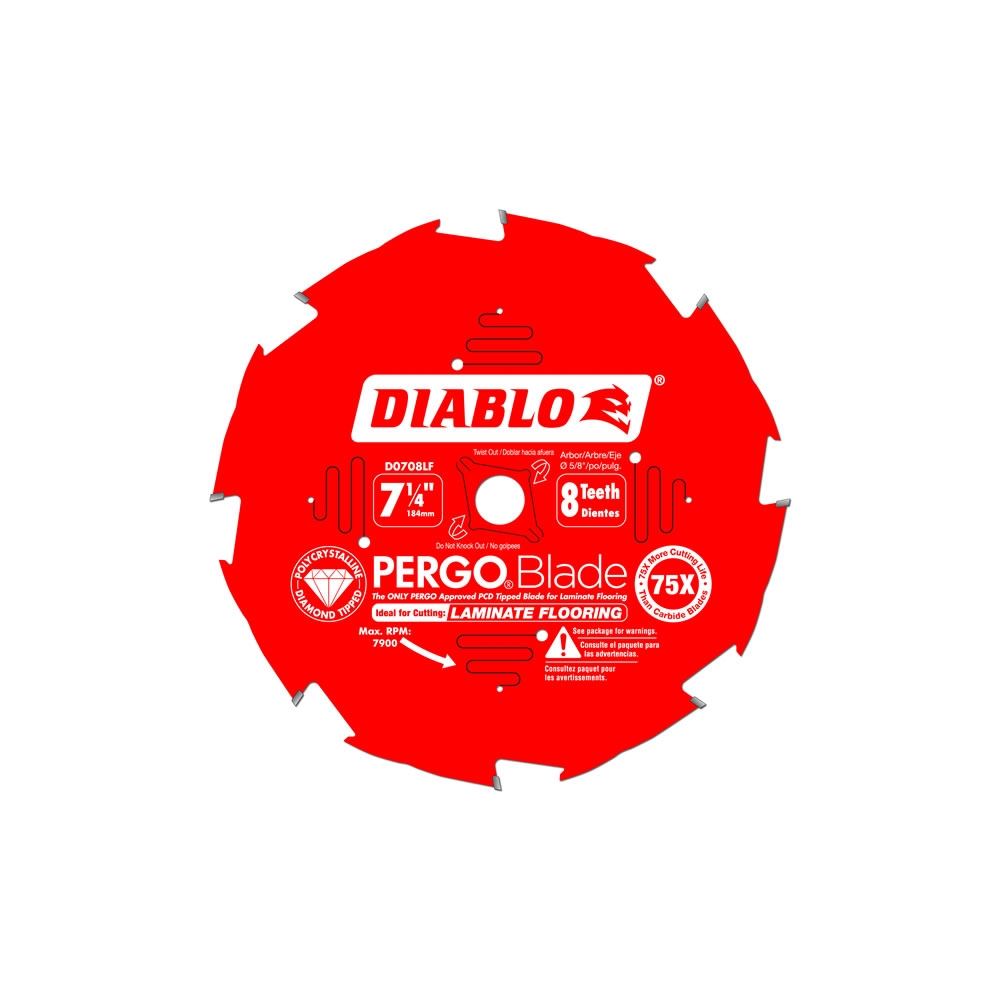DIABLO 7-1/4" x 8T PCD PergoFlooring Blade - Kilrich Building Centres