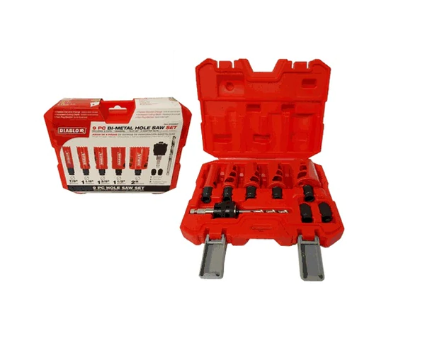 DIABLO BIMETAL HOLE SAW KIT (9 PIECES) - Kilrich Building Centres