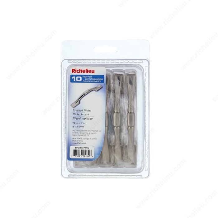 PULL METAL 3" (8/32) BRUSHED
NICKEL 10PACK - Kilrich Building Centres