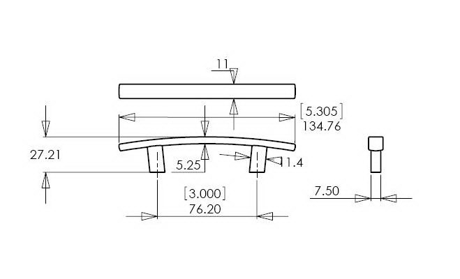 Main 2 - ARCH PULL 3" (8/32) BRUSHED
NICKEL -