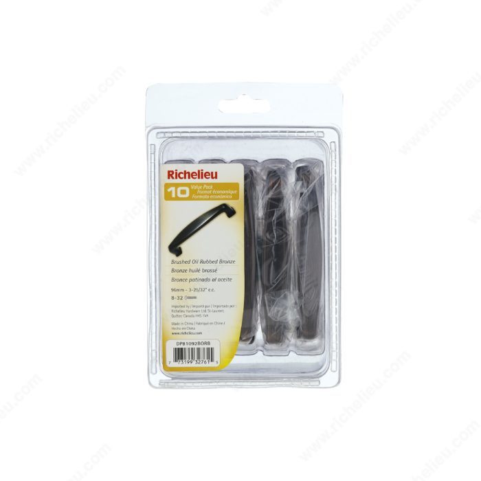 PULL 96MM (8/32) BRUSHED OIL
RUBBED BRONZE - Kilrich Building Centres