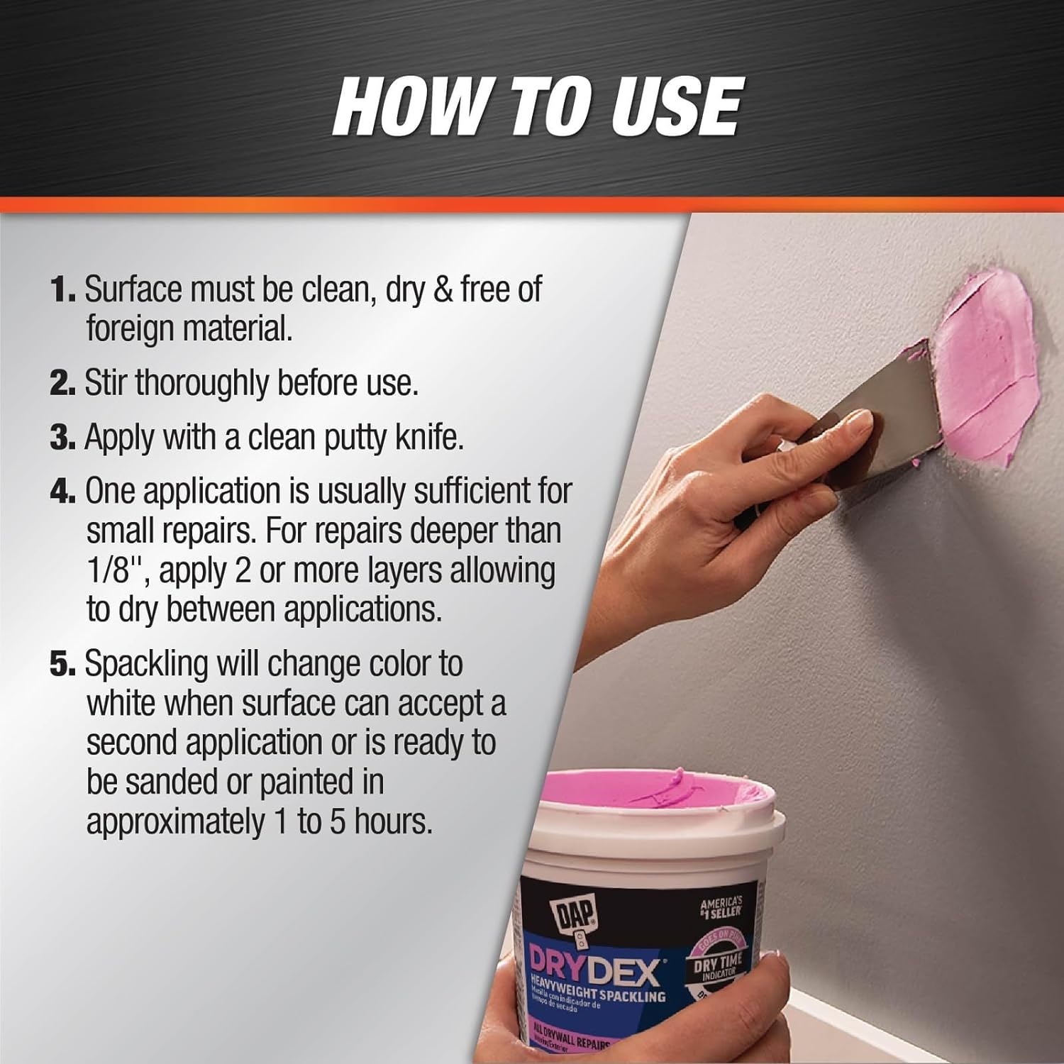 Main 3 - DAP DRYDEX INTERIOR / EXTERIOR SPACKLING (236 ML) -