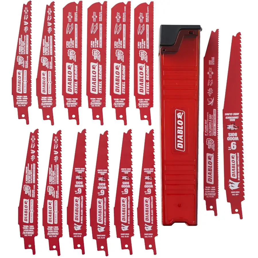 DIABLO MULTI-PURPOSE RECIPROCATING BLADE SET (14 PIECES) - Kilrich Building Centres