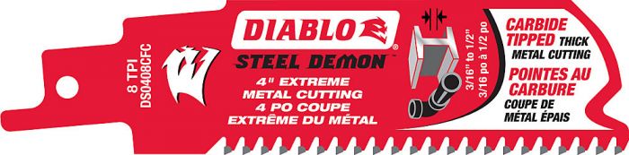 DIABLO 4" 8-TPI METAL CARBIDE-TIPPED RECIPROCATING SAW BLADE - Kilrich Building Centres