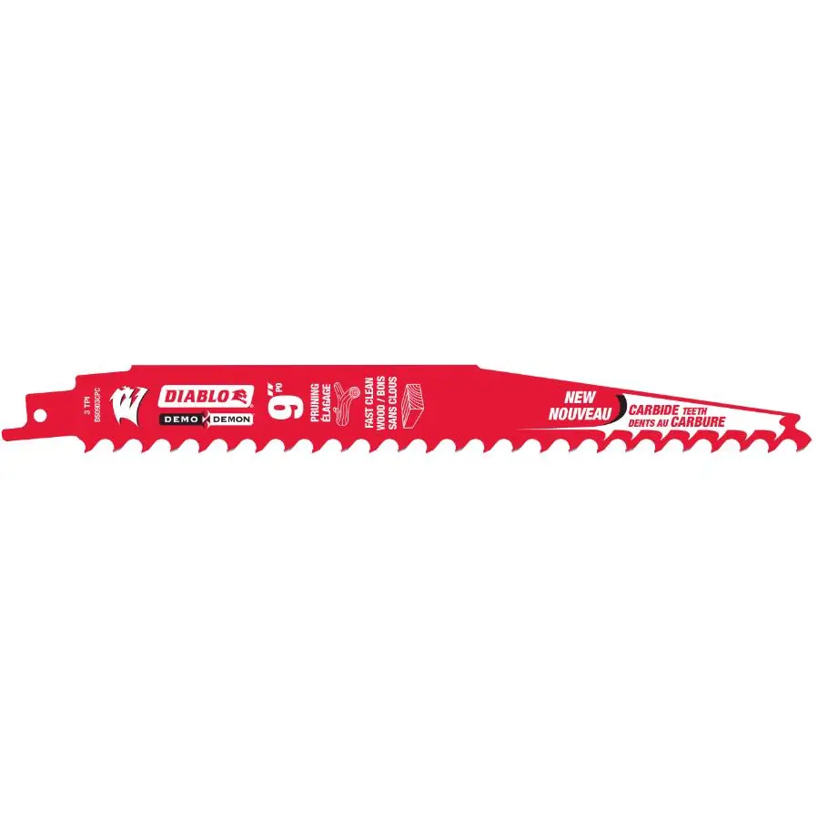 DIABLO 9" CARBIDE-TIPPED GENERAL PURPOSE WOOD RECIPROCATING SAW BLADE - Kilrich Building Centres