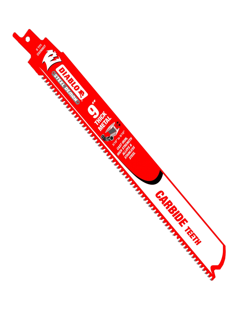 DIABLO 9" 8/10-TPI CARBIDE-TIPPED THICK METAL RECIPROCATING SAW BLADE - Kilrich Building Centres