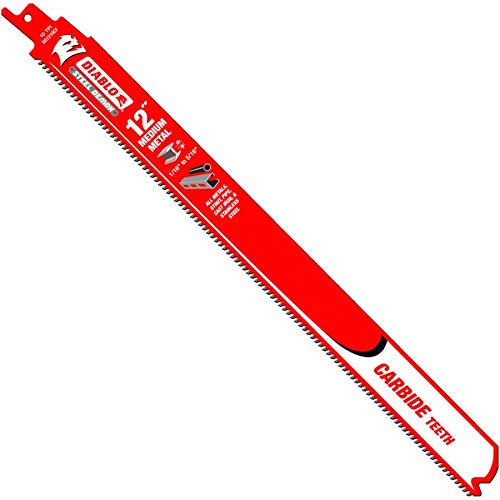DIABLO 12" 10-TPI CARBIDE-TIPPED MEDIUM METAL RECIPROCATING SAW BLADE - Kilrich Building Centres